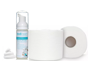 Toilet paper and Bodi Fresh Foam